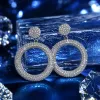 Silver diamond-encrusted circular earrings, fashionable, simple and versatile ladies' earrings, accessories, earrings, stud earrings, silver needle vintage accessories Specification image